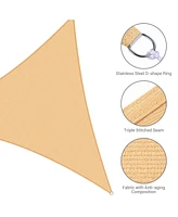 2 Pack Ft 97% Uv Block Triangle Sun Shade Sail Canopy Cover Net Outdoor Patio