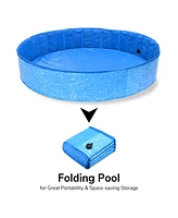 Yescom Foldable Pet Swimming Pool Anti-slip Pvc Portable Bath Tub for Dog Cat Kid