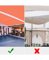 Yescom 2 Pack 13x10 Ft 97% Uv Block Rectangle Sun Shade Sail Canopy Cover Net Patio