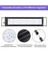 AquaBasik Aquarium Led Light with Timer Dimmable Lamp Remote Control Fish Tank