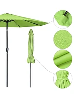 Yescom 10Ft UV50+ 3000PA Aluminum Patio Umbrella with Crank Tilt for Outdoor Table Shade Deck Yard Garden Pool Balcony