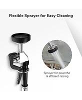Aquaterior Wall Mount Commercial Faucet w/ Pre-Rinse Pull Down Sprayer 2 Pack