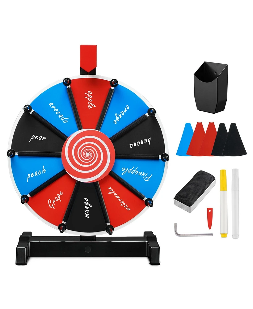 WinSpin 12" Tabletop Diy Color Prize Wheel 10 Slot Editable Spin Game Trade Show