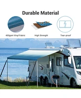 8x14 Ft Rv Awning Replacement Fabric Canopy Camper Trailer Block Uv Outdoor
