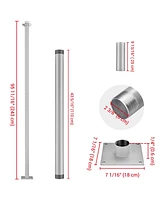 13x10Ft Rectangle Sun Shade Sail Canopy Awning 8Ft Detachable Pole Kit Outdoor