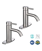 Aquaterior Single Handle Vessel Faucet Bathroom Basin Mixer 2 Packs