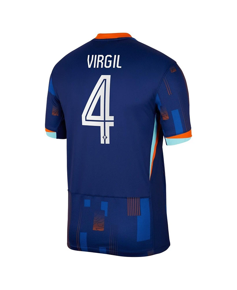 Nike Men's Virgil van Dijk Blue Netherlands National Team 2024 Away Replica Jersey