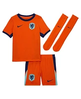 Nike Preschool Orange Netherlands National Team 2024 Home Replica Stadium Kit Set