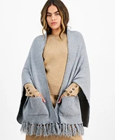 On 34th Women's Solid Whipstitch Edge Wrap, Created for Macy's