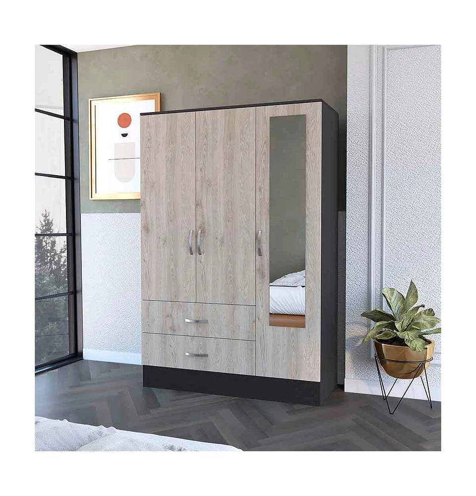 Fm Furniture Florencia S Mirrored Armoire