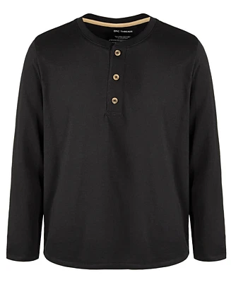 Epic Threads Little & Big Boys Weekend Solid Long-Sleeve Henley, Created for Macy's