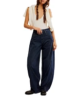 Free People Women's Sugar & Spice Cotton High-Rise Barrel Jeans