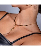 Lucy Quartermaine Dripping Necklace in gold vermeil