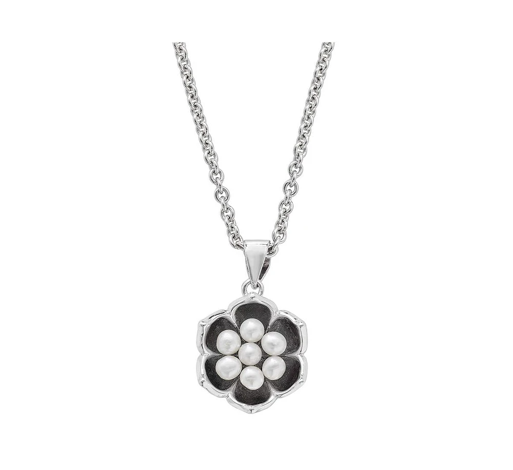 Lucy Quartermaine Royal Pearl Flower Pendant