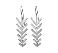 Lucy Quartermaine Art Deco Arrow Drop Earrings