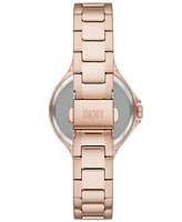 Dkny Women's Chambers Three-Hand Rose Gold-Tone Stainless Steel Watch 34MM - Rose Gold