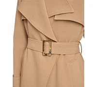 Donna Karan New York Women's Belted Notched-Collar Trench Coat