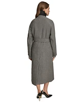 Donna Karan New York Women's Double-Breasted Belted Wrap Coat