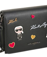 Karl Lagerfeld Paris Lourdes Mini Leather K-Pins Crossbody