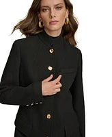 Donna Karan New York Women's Stand-Collar Longline Coat