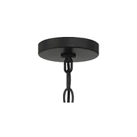 Possini Euro Design Arley Modern Outdoor Hanging Ceiling Light Fixture Black Geometric Frame 12 1/2" Seedy Glass for Exterior Barn Deck House Porch Ya