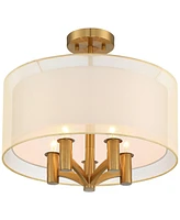 Possini Euro Design Caliari Modern Close To Ceiling Light Semi Flush Mount Fixture 18" Wide 5