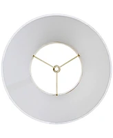 Off White Small Lamp Shade 6" Top x 11" Bottom x 8" High x 8.5" Slant (Spider) Replacement with Harp and Finial - Springcrest