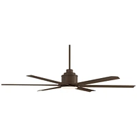 Casa Vieja 65" Ultra Breeze Modern Industrial Outdoor Ceiling Fan with Dimmable Led Light Remote Control Oil Rubbed Bronze Wet Rated for Patio Exterio