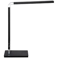 Jett Modern Desk Table Lamp 16 1/2" High with Usb Charging Port and Nightlight Led Black Aluminum Touch On Off Dimmer for Bedroom House Bedside Nights