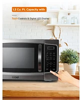 Commercial Chef 1.3 Cu. Ft. Counter Top Microwave,Stainless Steel