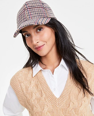 On 34th Women's Menswear Plaid Baseball Cap, Created for Macy's