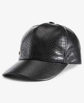 Giani Bernini Women's Croc-Embossed Faux-Leather Baseball Cap