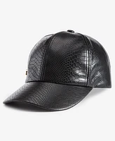 Giani Bernini Women's Croc-Embossed Faux-Leather Baseball Cap