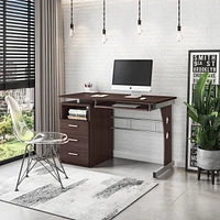 Streamdale Furniture Computer Desk With Ample Storage, Chocolate