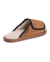 Muk Luks Men's Leather Goods By Topher Open Toe Slipper, Camel, 12