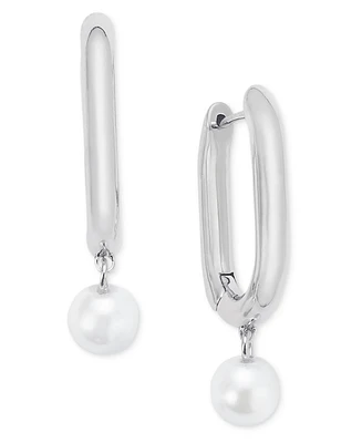 On 34th Imitation Pearl & Oval Link Drop Earrings, Created for Macy's