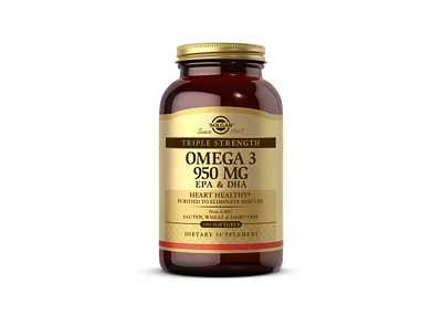 Solgar Triple Strength Omega-3, 950 mg, 100 Soft Gels