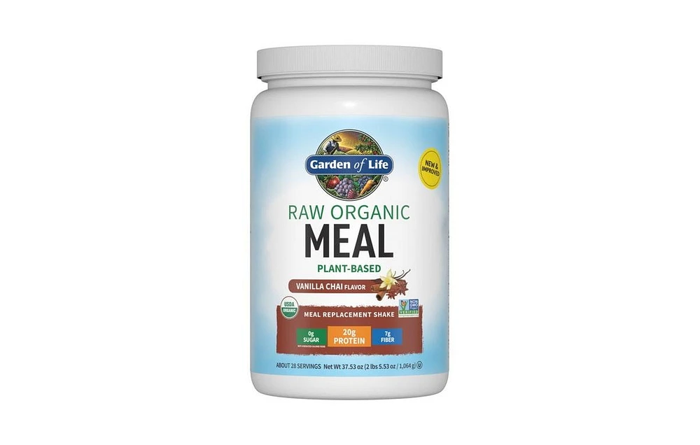 Garden of Life Raw Organic Meal Vanilla Spiced Chai Powder, 1115g Powder