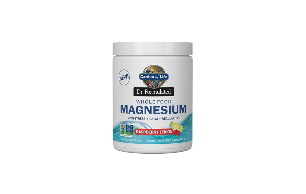Garden of Life Dr. Formulated Magnesium Powder, Raspberry Lemon, 7 Oz