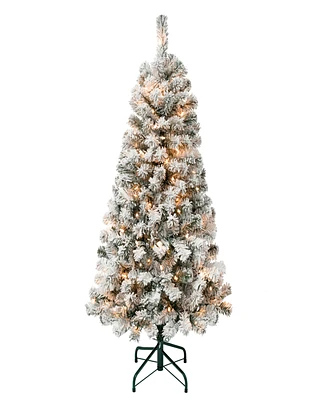 National Tree Company First Traditions Acacia Flocked Tree 4.5 ft