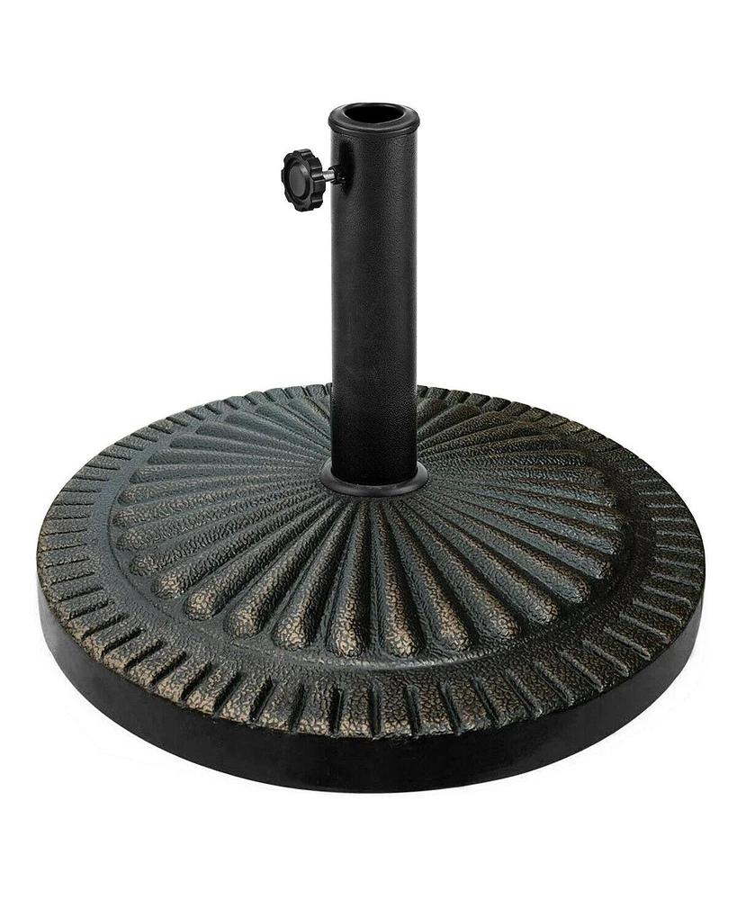 Slickblue Heavy-Duty Outdoor Stand Bronze Umbrella Base