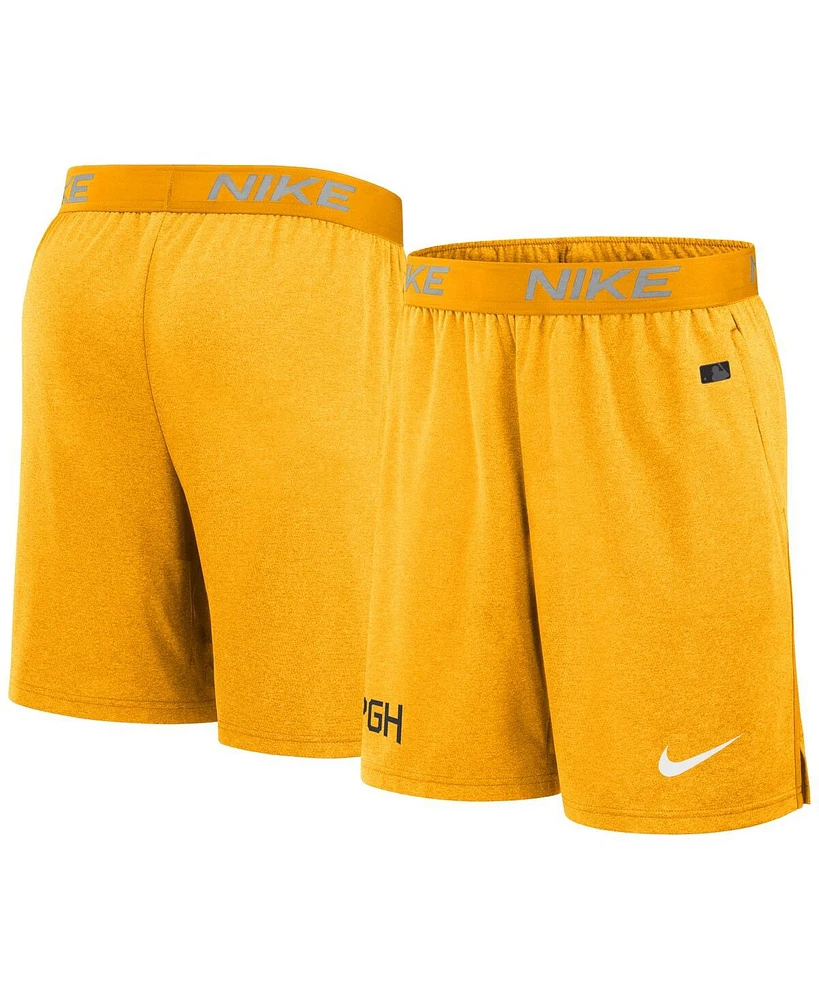 Nike Men's Gold Pittsburgh Pirates City Connect Performance Practice Shorts