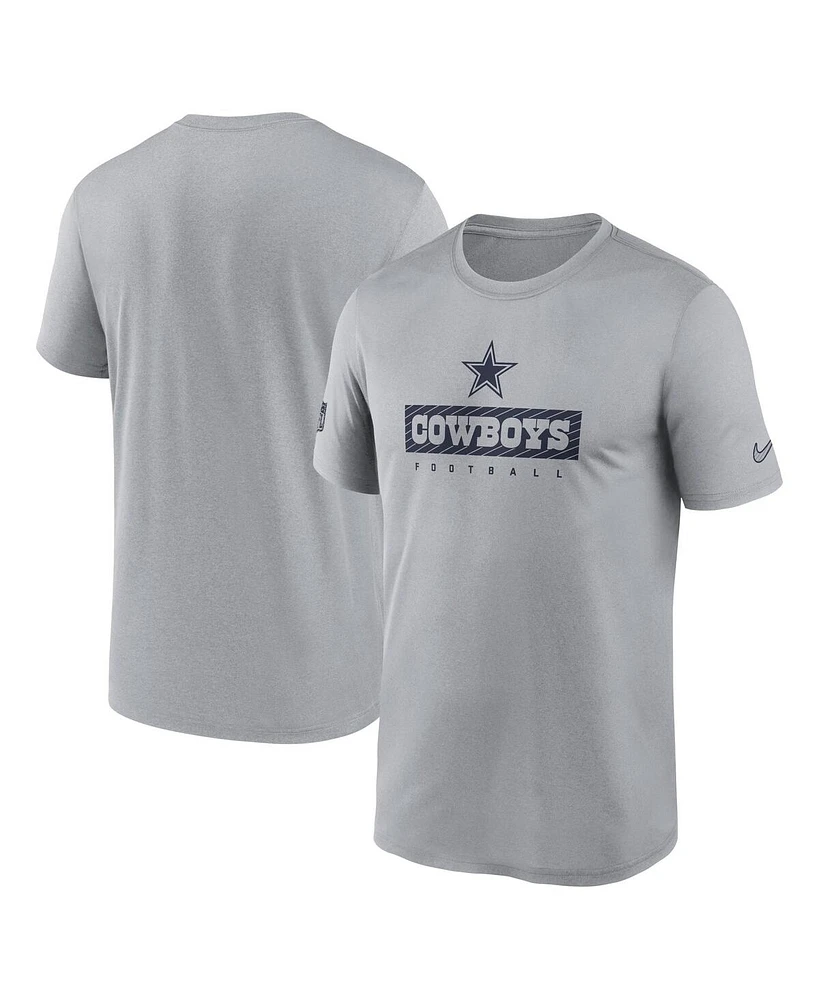 Nike Men's Silver Dallas Cowboys Sideline Legend Performance T-Shirt