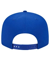 New Era Men's Royal Philadelphia 76ers Evergreen Script Side Patch 9FIFTY Snapback Hat