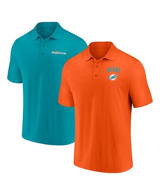 Fanatics Men's Miami Dolphins Lockup Two-Pack Polo Set