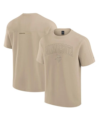 Fanatics Signature Men's and Women's Khaki Minnesota Vikings Elements Heavyweight Tri-Blend T-Shirt