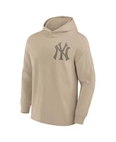 Fanatics Signature Men's Khaki New York Yankees Elements Lightweight Fleece Hoodie