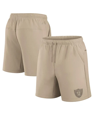 Fanatics Signature Men's and Women's Khaki Las Vegas Raiders Elements Super Soft Fleece Shorts