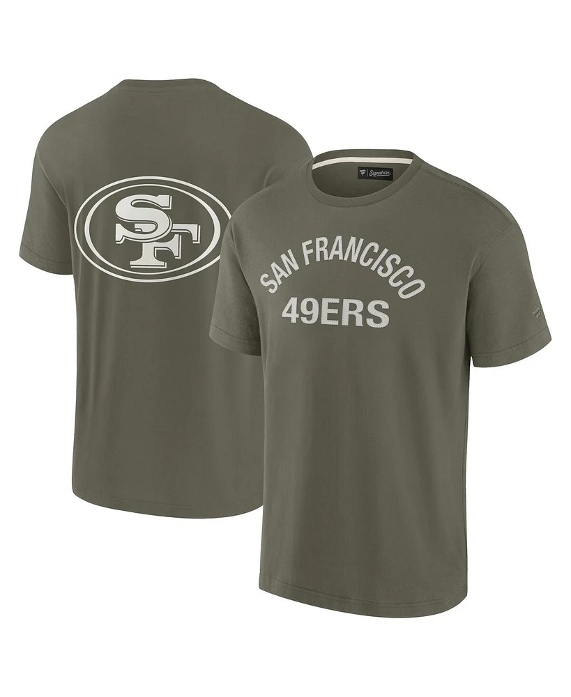 Fanatics Signature Men's and Women's Olive San Francisco 49ers Elements Super Soft Short Sleeve T-Shirt