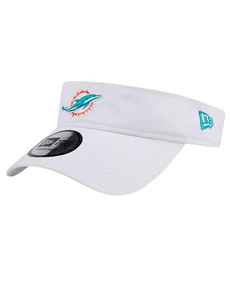 New Era Men's White Miami Dolphins Main Adjustable Visor